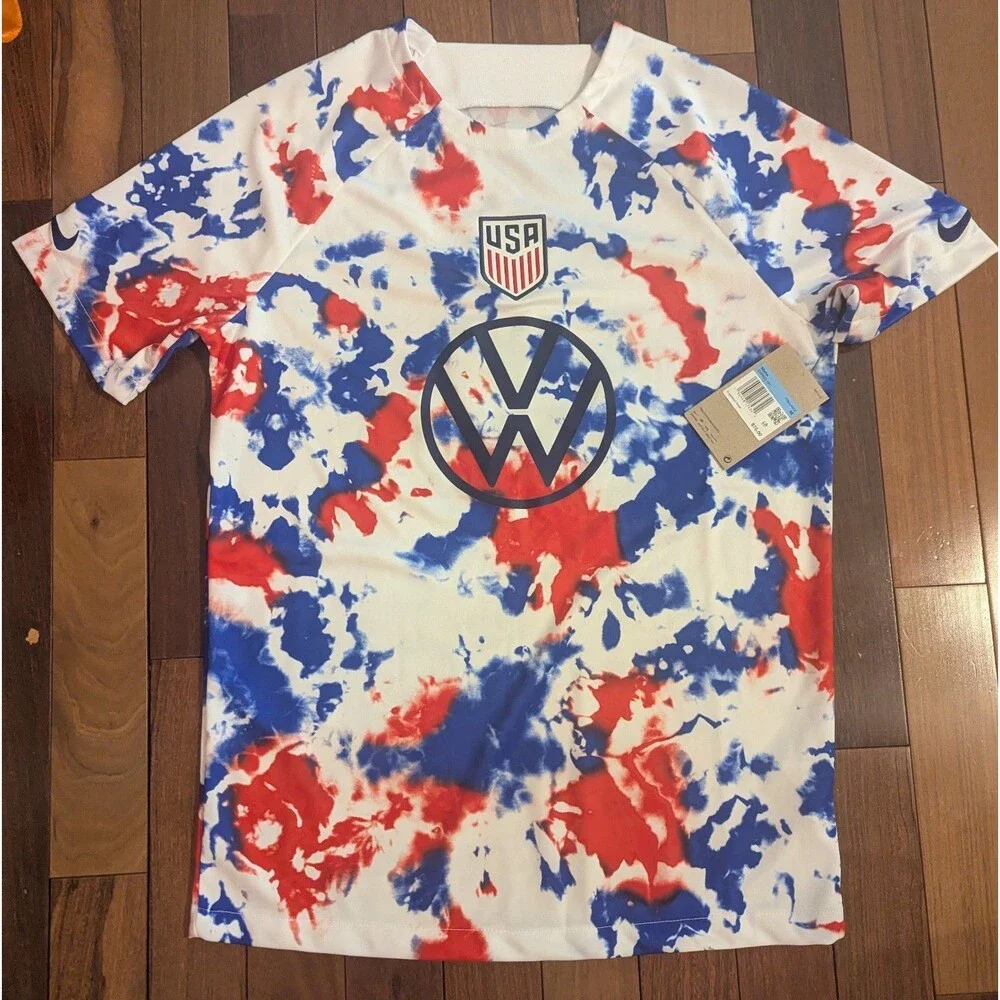Nike USMNT USA Men's Warm Up Jersey Tye Dye NWT Size Medium Mens DM9553-101